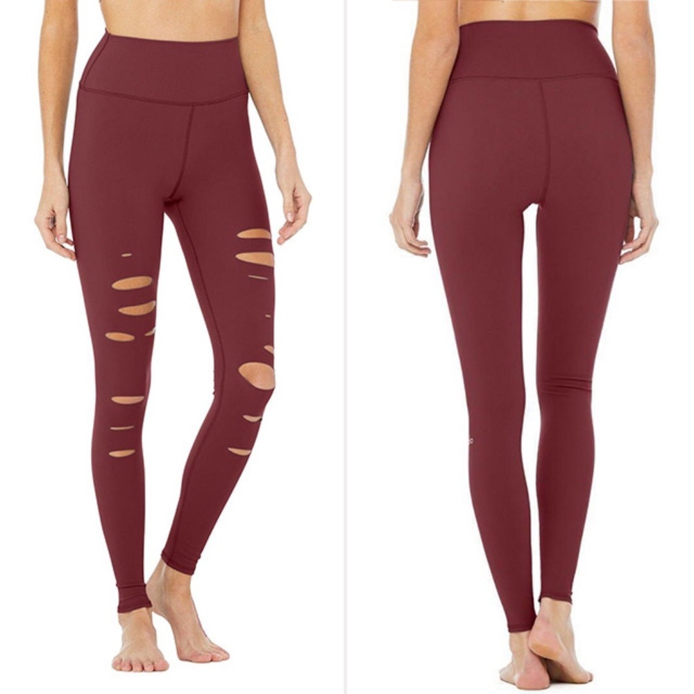 Alo Yoga High Waist Ripped Warrior Legging XS